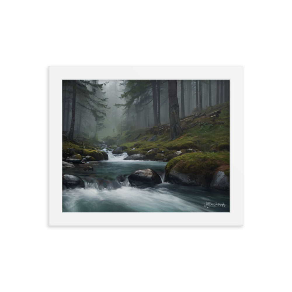Whispering Mist Creek - Framed Paintography