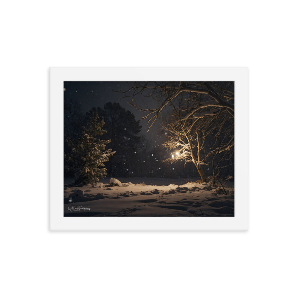 Midnight Snow - Framed Paintography